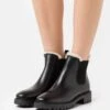 Anna Field Winter Booties Leather - Stivaletti - Black