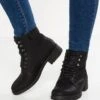 Anna Field Winter Boot - Stivaletti Stringati - Black